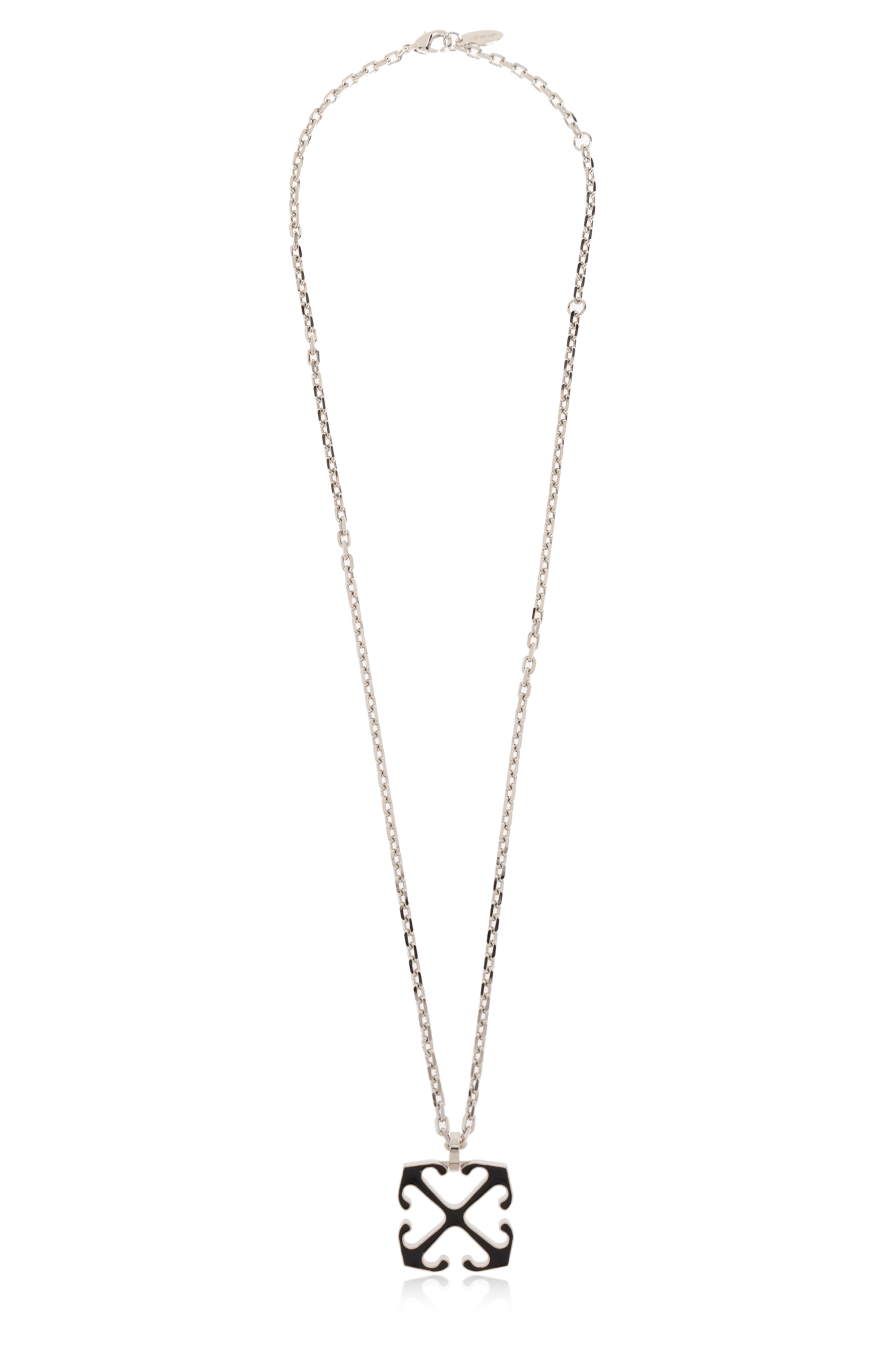 Silver Logo Necklace Off-White - Vitkac GB
